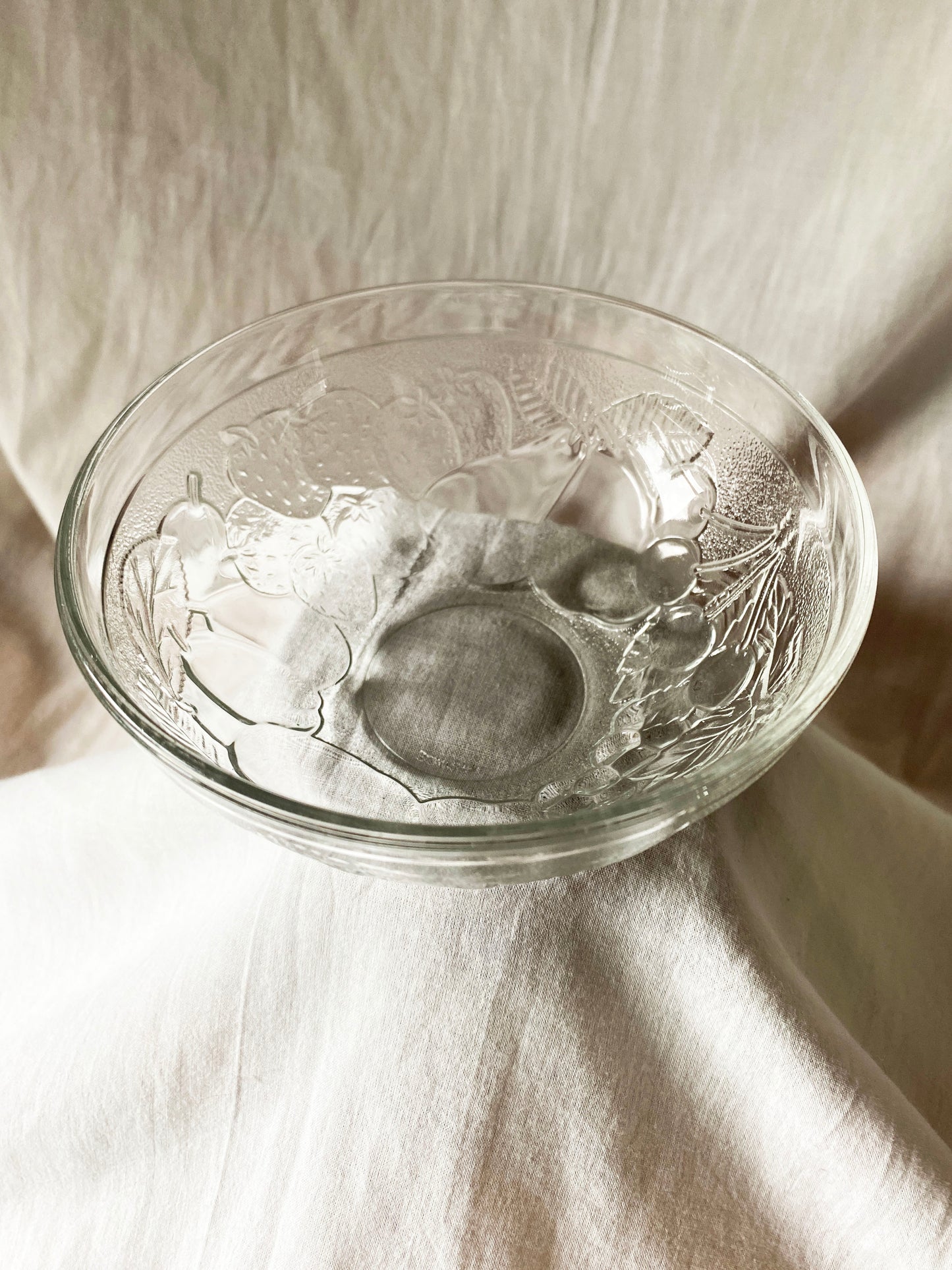 French Glass Fruit Bowl